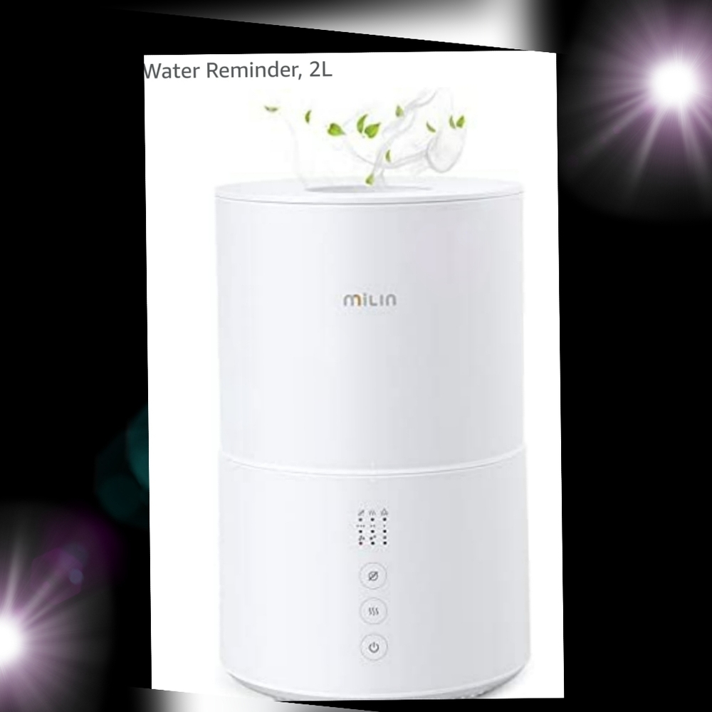 Cool Mist Humidifier MILIN Top Fill Germ Free Humidifiers